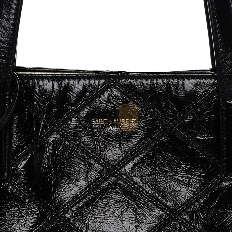 Y*L east west shopping tote quilted crinkled glossed-leather 394195939309 (38*28*13cm)